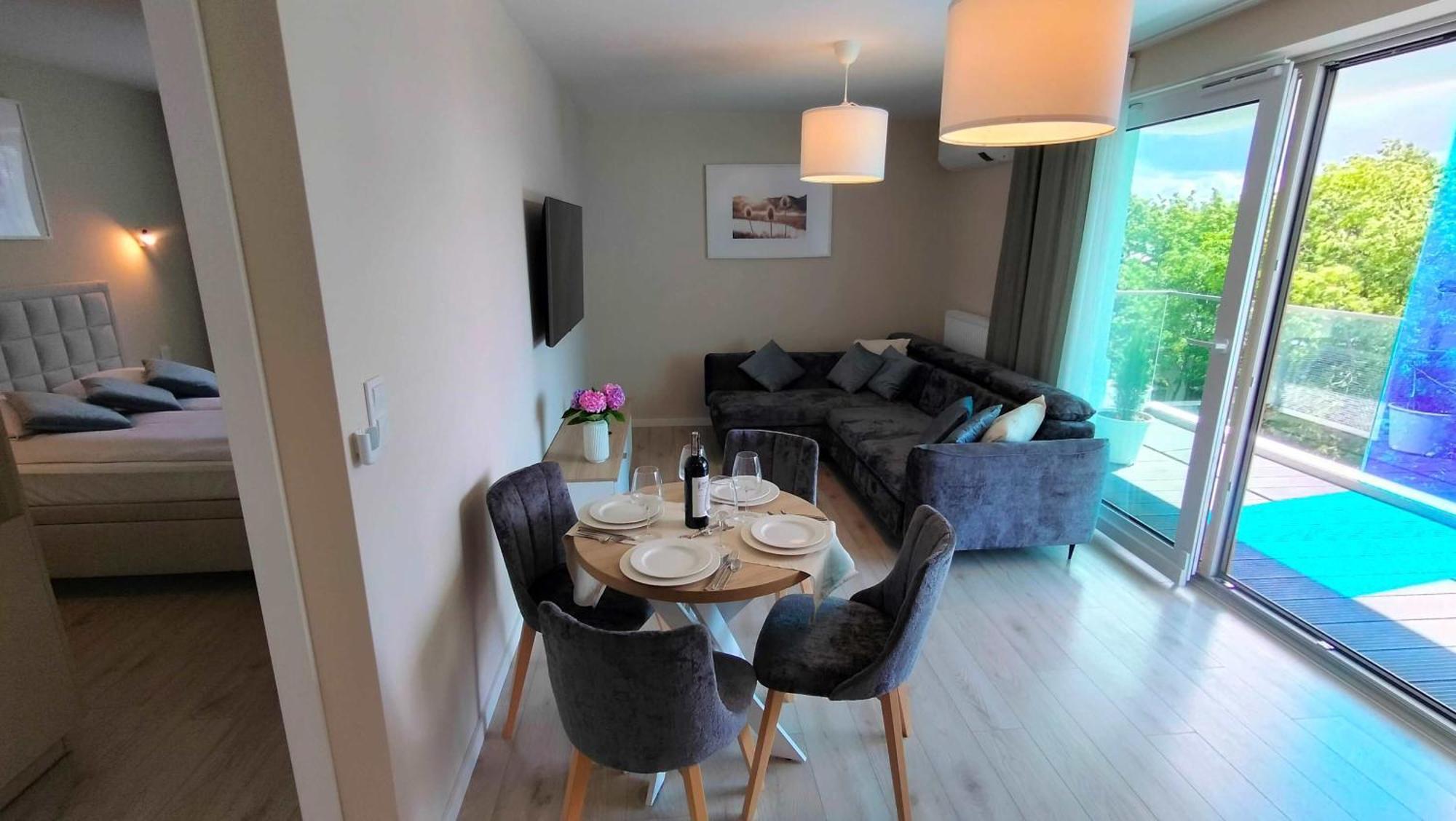 Apartment Cicha Przystan Whiteblue Sauna&fitness&parking
